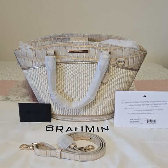 Brahmin Handbags - BRAHMIN JENNY SATCHEL TOTE/CROSSBODY IN TIRAMISU MANAVA. NWT